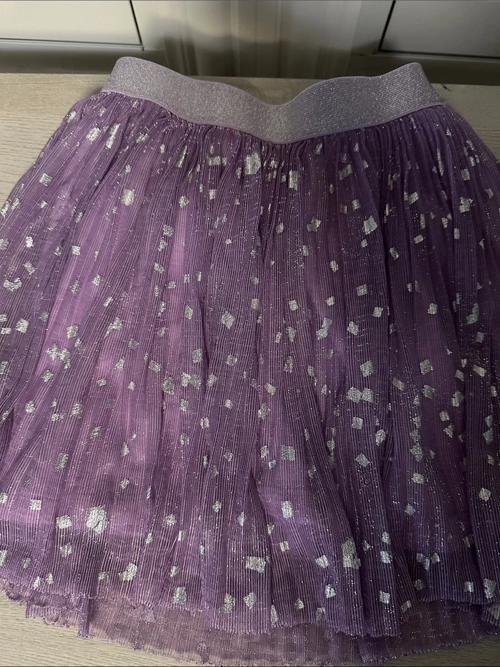 Crewcuts Lavender Sparkle Dot Tulle Skirt